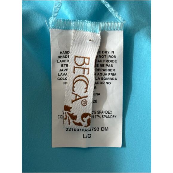 Becca by Rebecca Virtue Monte Carlo Ribbed one piece swimsuit size Large L - Picture 3 of 7